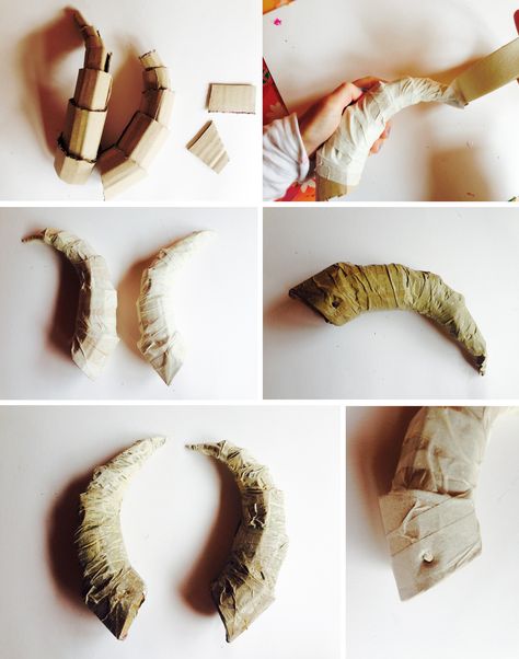 DIY horns how to                                                                                                                                                                                 More How To Make Horns, Cosplay Horns Diy, Diy Horns, Diy Fantasia, Cosplay Horns, Dragon Horns, Horn Headband, Devil Horns, Diy Kostüm