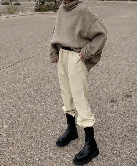 Baggy Pants Outfits, Baggy Pants Outfit, Cold Fashion, Cool Brown, Cosy Outfit, Winter Outfits Warm, Minimalist Fashion Women, Pants Outfits, Causual Outfits