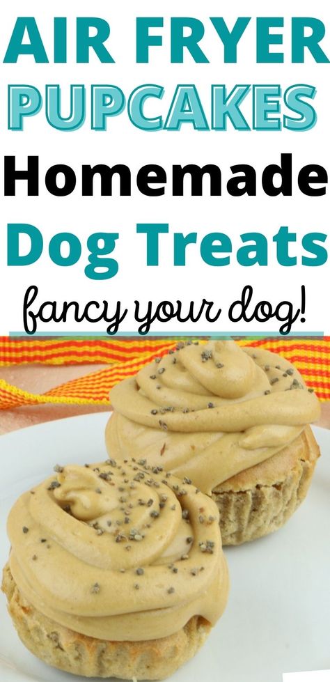 Pupcakes piled high with dog friendly frosting are a dog's all-time favorite treat! For those peanut butter loving dogs, these easy doggie cupcakes dogs love. Dog Friendly Cookies, Vegan Dog Treats Recipe, Dog Friendly Frosting, Air Fryer Dog Treats, Dog Frosting Recipe, Doggie Cupcakes, Cupcakes For Dogs Recipe, Cinnamon Food, Homemade Pet Treats