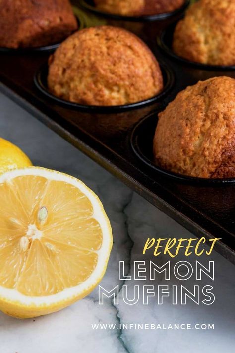 A light and airy lemon muffin. Not too sweet. Made with yogurt for a bright and tangy flavour. Love these lemon muffins at brunch. Homemade muffins. Baking Lemon Yogurt Muffins, Lemon Muffin Recipes, Yogurt Muffins, Lemon Yogurt, Savory Muffins, Lemon Muffins, Homemade Muffins, Muffin Recipe, Lemon Desserts