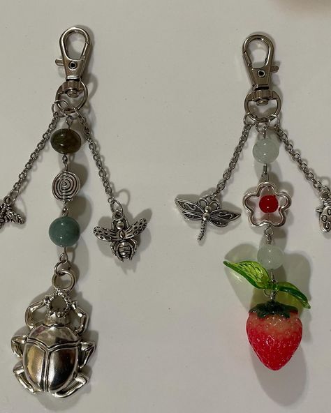 strawberry and bug keychains 🪲🍓 #fyp #fypage #keychains #jewelry #beadedjewelry #bug #strawberry #nature #trinkets #sweetblissjewelry Nature Trinkets, Strawberry Keychain, Kpop Diy, Jewelry Accessories Ideas, Accessories Ideas, Jewelry Inspo, Business Women, Keychains, Beaded Jewelry