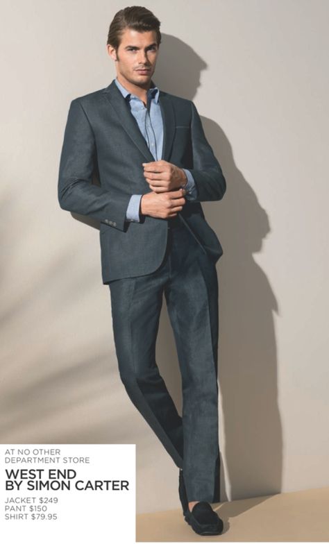 Jacey Elthalion Men's Tuxedo Styles, Jacey Elthalion, Simon Carter, Cotton Linen Trousers, Linen Jacket, West End, Classic Man, Denim Shirt, Male Models