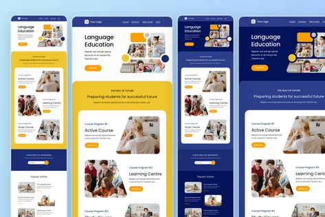 Online Course Email Newsletter Template, UX and UI Kits, Websites ft. email & business - Envato Email Subscription Design, Email Newsletter Template, Email Newsletter Design, Constant Contact, Newsletter Template, School Admissions, Online Study, Study Course, Newsletter Design