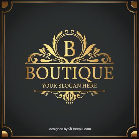 Vintage and luxury logo template | Premium Vector #Freepik #vector #logo-border #luxury-frame #luxury-border #luxury-ornament Craft Beer Shop, Luxe Logo, Marco Vintage, Logo Frame, Free Logo Templates, Flower Logo Design, Image Logo, Shop Sign Design, Luxury Logo Design