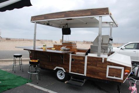 Pop Up Camper Storage Ideas | One Response to “Whiskey Tango Trailer” Tailgating Trailers, Food Truck Interior, Pop Up Truck Campers, Pop Up Trailer, Camper Storage, Rv Kitchen, Concession Trailer, Tent Trailer, Popup Camper