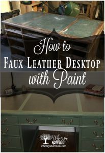 #paintedLeather #fauxleather #paintedfurniture #diy How to create a faux leather finish with paint & Gel Stain. Replacing leather is not always an option. Fake leather look was created on this old worn out leather. #whimsyandwood Leather Top Table Makeover, Refinish Desk, Diy Leather Furniture, Den Inspiration, Painted Couch, Refinished Desk, Restore Wood Furniture, Leather Top Desk, Restore Wood