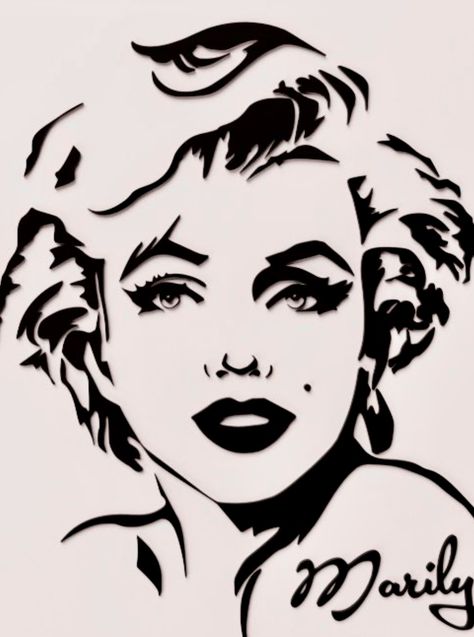 Marilyn Monroe Stencil, Marilyn Monroe Art Print, Marilyn Monroe Tattoo, Marilyn Monroe Painting, Printmaking Ideas, Bruce Lee Art, Caricature Sketch, Marilyn Monroe Art, Caricature Drawing