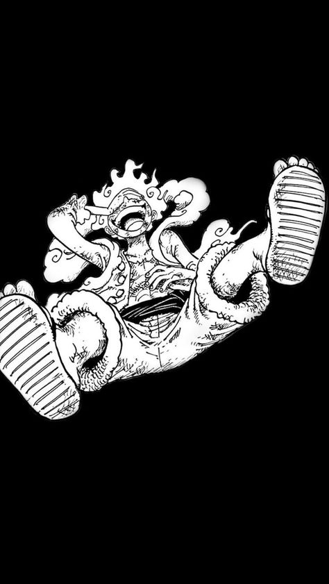 One Piece Sun God Nika, One Piece Wallpaper Ios 16, Ios 16 One Piece Wallpaper, Ios 16 Wallpaper One Piece, One Piece White Wallpaper, Luffy Black And White Wallpaper, Black And White One Piece Wallpaper, Luffy Black Wallpaper, Gear 5 Black And White