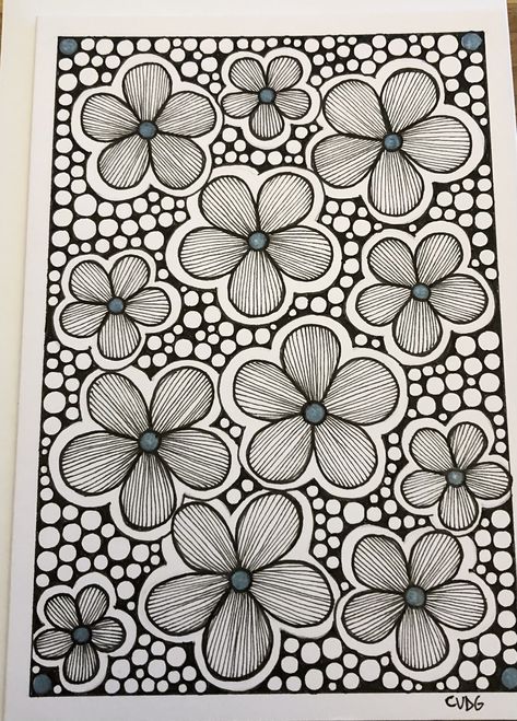 Zendoodle Art Flower, Doodle Art Designs Easy, Zentangle Plants, Zen Doodle Patterns, Easy Mandala Drawing, Dancing Drawings, Zentangle Artwork, Doodle Art Journals, Pen Art Drawings