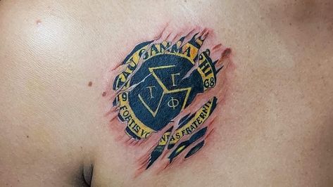 Triskelion Tattoo Design, Triskelion Logo Design, Tau Gamma Phi Triskelion Logo Tattoo, Triskelion Logo Tattoo, Triskelion Logo, Phi Tattoo, Small Friendship Tattoos, Tau Gamma Phi, Seal Tattoo