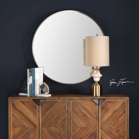 Wholesale Uttermost Accent Furniture, Mirrors, Wall Decor, Clocks, Lamps, Art | Uttermost Uttermost Furniture, Round Gold Mirror, Luxury Mirrors, Uttermost Mirrors, Upscale Furniture, Round Sofa, Frame Shelf, Bedroom Vanity, Bathroom Vanity Cabinets