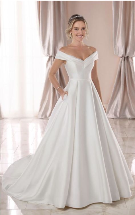 Simple Ballgown Wedding Dress, Simple Ballgown, Stella York Wedding Dress, Wedding Dress With Pockets, Stella York, Wedding Dresses Satin, Classic Wedding Dress, Wedding Dress Trends, Princess Wedding Dresses