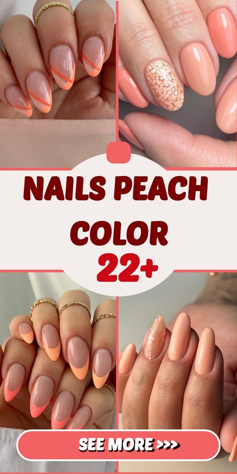 Indulge in elegance and serenity with our captivating peach nails showcasing a spectrum of soft shades. From subtle peachy pinks to deep apricot hues, these nails will enhance your style effortlessly. Embrace the tranquility and charm they bring, reflecting your graceful and sophisticated essence through a manicure that speaks volumes about your inner beauty. Upgrade your nail game with this soothing color palette that exudes femininity and grace. Nails Peach Color, Peach Nails Design, Apricot Nails, Peach Colored Nails, Peach Nail Polish, Sky Blue Nails, Pastel Nails Designs, Peach Nails, Trendy Nail Design