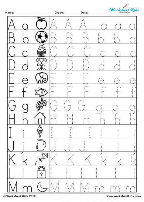 Lowercase Alphabet Tracing Worksheets - Free Printable PDF Upper Case And Lower Case Worksheets, Free Printable Handwriting Worksheets, Alphabet Tracing Printables, Tracing Alphabet Letters, Letter Tracing Printables, Free Printable Alphabet Worksheets, Letters Worksheets, Kinder Worksheets, Tracing Worksheets Free