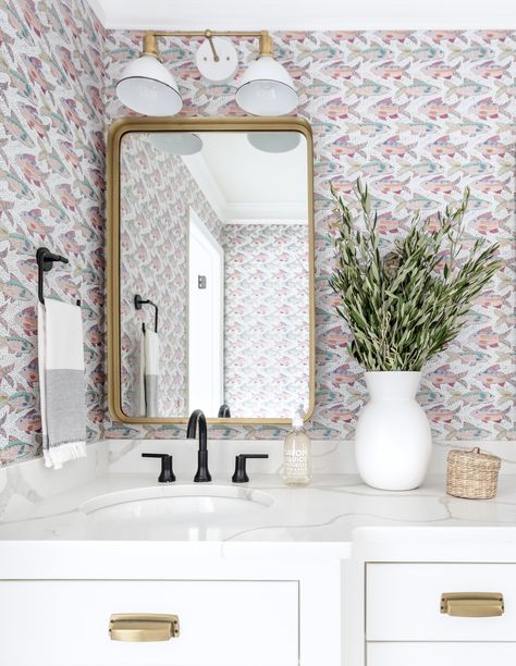 Eucalyptus Arrangement, Lulie Wallace, The Modern Family, Fish Wallpaper, Interior Work, Bathroom Wallpaper, Kids Bath, Wash Your Hands, Modern Family