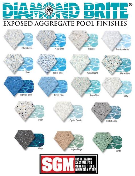 Swimming Pool Resurfacing and Plaster Finishes 1 Tahoe Blue Pool Plaster, White Plaster Pool Finish, Diamond Brite Pool Finishes, Pool Plaster Colors Water, Pool Finishes Ideas, Gunite Pool Colors, Diamond Brite Pool Colors, Pool Resurfacing Ideas, White Plaster Pool