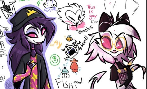 Hellavu Boss Octavia, Boo Boo The Fool, Hellavu Boss, Helluva Boss, Animation Series, Art Reference Poses, The Fool, Cute Drawings, Art Reference