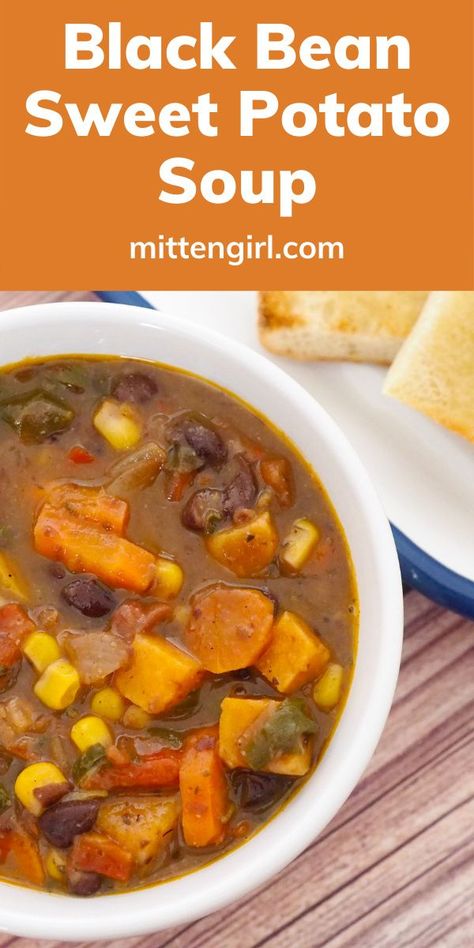 Sweet Potato Black Bean Recipe, Carrot And Celery Soup, Kidney Bean Soup, Black Bean Sweet Potato, Black Bean Stew, Bean And Vegetable Soup, Black Bean Soup Recipe, Sweet Potato Soup Recipes, Quinoa Sweet Potato