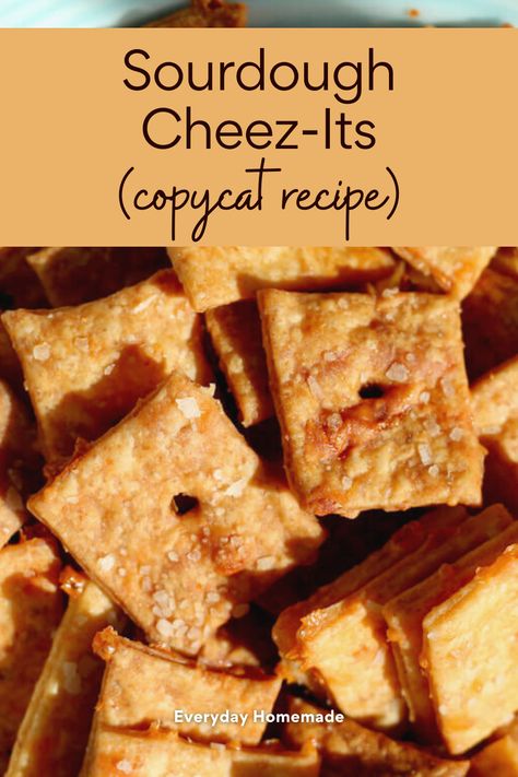 Transform your sourdough discard into irresistible Sourdough Cheez-Its! This easy homemade recipe requires just 5 ingredients, including tangy sourdough starter and sharp cheddar cheese. Get the best Cheez-Its copycat experience in no time with this quick, same-day recipe. Perfect for satisfying cravings and reducing food waste. Recipe Using Sourdough Starter, Sourdough Bread Starter, Dough Starter, Sourdough Starter Discard Recipe, Homemade Sourdough Bread, Bread Starter, Sourdough Starter Recipe, Sourdough Discard, Sourdough Baking