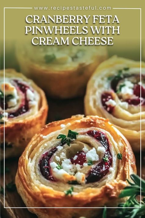 These Cranberry Feta Pinwheels are a delightful blend of creamy, tangy, and sweet flavors, making them an ideal appetizer for any occasion. The combination of cream cheese, feta, dried cranberries, and green onions wrapped in soft flour tortillas offers a refreshing twist on traditional pinwheels. Wrap Pinwheels Appetizers, Cream Cheese Feta Cranberry Pinwheels, Salami Cream Cheese Pinwheels, Cream Cheese And Cranberry Pinwheels, Cranberry Chicken Pinwheels, Cranberry Feta Pinwheels With Cream Cheese Recipe, Pinwheels Appetizers Baked, Cranberry And Feta Pinwheels, Pinwheel Appetizer Recipes