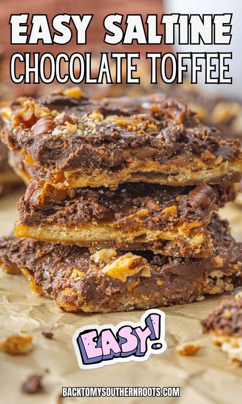 Poor Mans Toffee, Homemade Toffee Candy, Toffee Bits Recipe, Homemade Toffee, Toffee Candy, 2024 Recipes, Toffee Bits, Chocolate Toffee, Homemade Chocolate