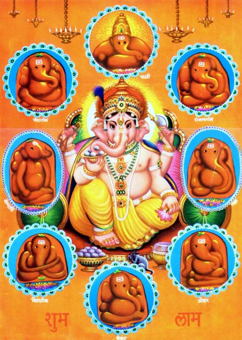 Lord Ganesha and Ashtavinayak in Maharashtra　(via kawarsewa.org) Ashtavinayak Ganpati, Hindu Cosmos, Ganesh Ji Images, Sri Ganesh, Shiva Shankar, Ganesh Lord, Shri Ganesh Images, God Sticker, Happy Ganesh Chaturthi Images