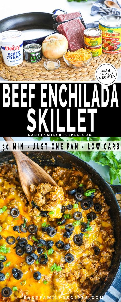 Beef Enchilada Skillet, Easy Ground Beef Dinner, Enchilada Skillet, Easy Beef Enchiladas, Ground Beef Dinner, Ground Beef Enchiladas, Beef Enchilada, Healthy Ground Beef, Dinner Rotation