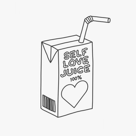 Juice Box Tattoo, Box Tattoo, Juice Box, Cool Coloring Pages, Mini Drawings, Simplistic Tattoos, Coloring Book Art, Line Tattoos, Mini Tattoos