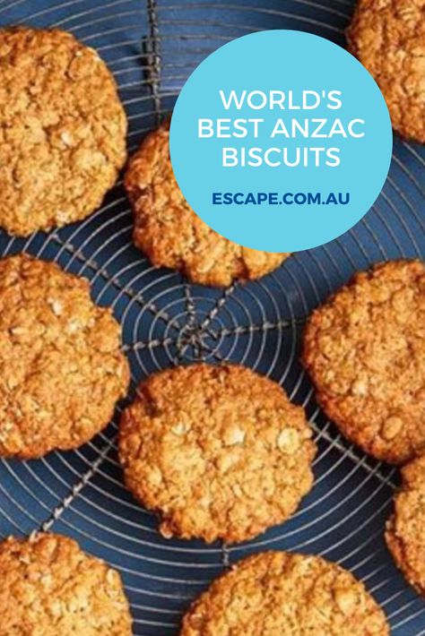 Best Anzac Biscuit Recipe, Anzac Biscuits Healthy, Anzac Biscuits Australia, Anzac Biscuits Chewy, British Biscuit Recipes, Easy Anzac Biscuits, Biscuit Recipes Uk, Meringue Recipes, 100 Cookies Recipe