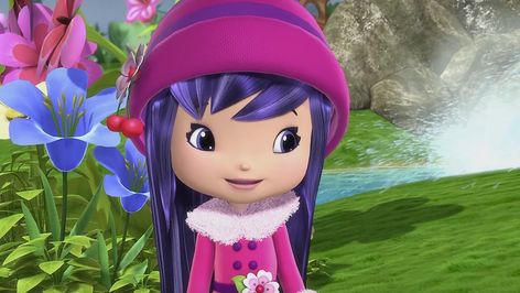 Cherry Jam | Strawberry Shortcake Wiki | Fandom Cherry Jam Strawberry Shortcake, Strawberry Shortcake Berry Bitty, Purple Cartoon Characters, Bluberry Muffins, Jam Strawberry, Cake Icon, Strawberry Shortcake Cartoon, Strawberry Shortcake Characters, Cherry Jam