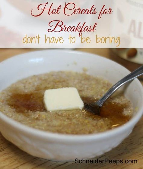 Hot cereals for breakfast {a family favorite} Hot Breakfast Cereal, Hot Cereal, Family Breakfast, Soft Foods, Breakfast Meal Prep, Cereal Recipes, Budget Friendly Recipes, Slow Food, Breakfast Recipes Easy