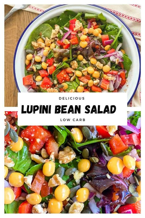 Delicious Lupin Salad Recipe | Yum Vegan Lunch Ideas Lupin Beans Recipe, Lupine Beans Recipe, Lupine Beans, Lupini Beans Recipe, Legume Dishes, Bean Salad Dressing, Lupini Beans, Vegan Lunch Ideas, Eggplant Appetizer