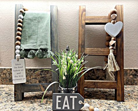 Shop my sale: 10% off. Mini Ladder Decor, Miniature Ladder, Stove Covers, Noodle Boards, Farmhouse Tray, Bless The Food, Tyler Texas, Stove Top Cover, Board Stand