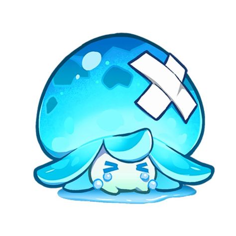 Genshin Impact Creatures, Genshin Otter, Genshin Notion, Widget Cute, Genshin Stickers, Gay Best Friend, Genshin Impact Icon, Fungi Art, Blue Drawings