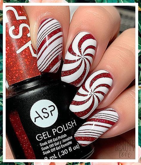 Christmas Nail Designs - Relax, we've got you covered. Here you'll be able to find all the supplies you need. Click to visit immediately. Peppermint Candy Nail Art, Christmas Candy Nails Designs, Christmas Candy Nail Art, Peppermint Candy Nails, Christmas Peppermint Nails, Peppermint Nails Design, Peppermint Nail Art, Christmas Nails Peppermint, Candy Nails Designs