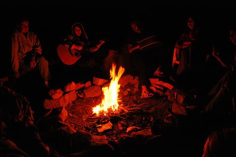 Jamming around the fire. When The World Ends, Country Jam, Mr Burns, Fire Movie, Country Cow, Hippie Lifestyle, Around The Campfire, Picnic Tables, The Picnic