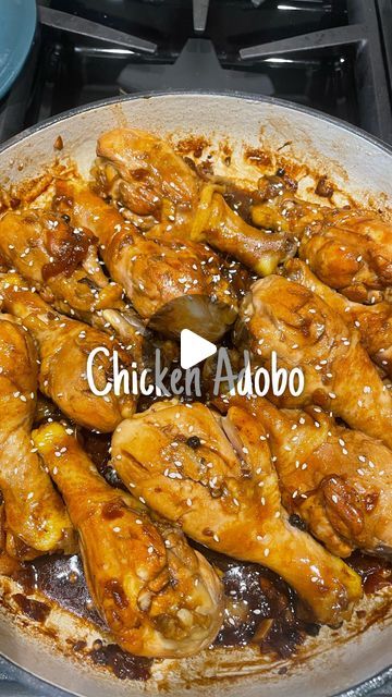 Cooking with Koko👩🏼‍🍳 on Instagram: "Chicken Adobo🍗 

Ingreidents: 
•5lb chicken drums
•1/2 cup soy sauce
•1/2 cup rice vinegar 
•1/4 cup water 
•1 tbsp peppercorn
•4 bay leaves
•3 tbsp brown sugar
•1 tbsp ginger, minced
•head of garlic, half smashed & half minced
•1/2 onion, sliced
•serve over rice (optional)

#cookingwithkoko #explore #explorepage #reels #viral #trending #trendingreels #cooking" Chicken Drums, Chicken Adobo, Adobo Chicken, Garlic Head, Bay Leaves, Adobo, Rice Vinegar, Chicken Dishes, Soy Sauce