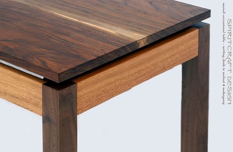 Book-matched Walnut and Mahogany - Desk, Dining Table Epoxy Desk, Modern Wooden Furniture, Desk Base, Desk Dining Table, Coffee Table Design Modern, Desk Dining, Epoxy Wood Table, Mahogany Desk, Hardwood Table