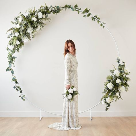 Ginger Ray Copper Frame Wedding Arch 2M X 1.5M | Hobbycraft Arch Frame, Round Arch, Wedding Hoop, Arch Decoration, Wedding Arch Flowers, Arch Flowers, Outdoor Wedding Decorations, Event Flowers, Floral Arch