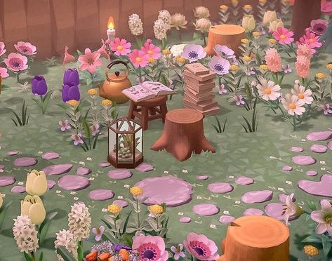 Animal Crossing Fairy Core, Fairy Island, Cottagecore Animal Crossing, Core Ideas, Pink Island, Acnh Cottagecore, Ac New Leaf, Animal Crossing Guide, Animal Crossing Wild World