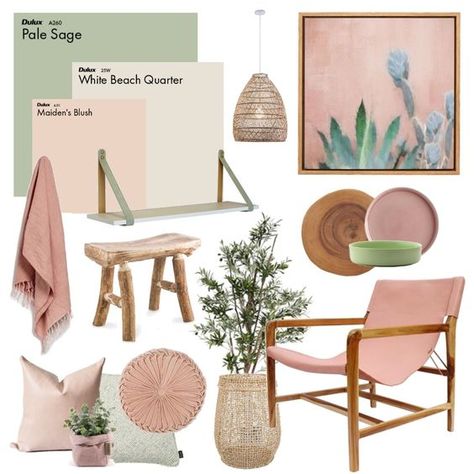 Pink And Green Mood Board, Design Mood Board, Interior Design Mood Board, Interior Design Art, Mood Board Design, Office Interior Design, Interior Design Trends, Bedroom Makeover, Interior Design Living Room