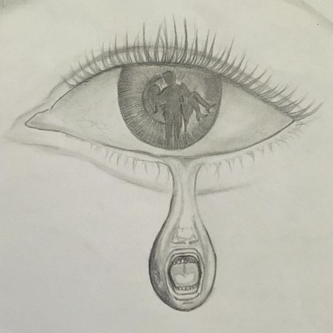 Traumatized Drawing, Silent Drawing, Screaming Sketch, Emotional Sketch Ideas, Screaming Drawing, Teenage Drawings, Drawing Feelings, Ap Drawing, Ocean Drawing