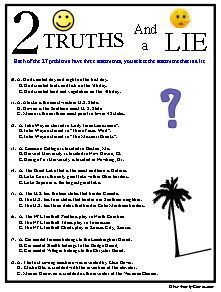 2 truths and a lie, select the true statement. 2truths And A Lie Ideas, 2 Truths And A Lie Ideas Game, Two Truths And A Lie Ideas, 2 Truths And A Lie Ideas, Printable Trivia Games, Trivia Games For Adults, 2 Truths And A Lie, Fun Family Games, Movie Trivia