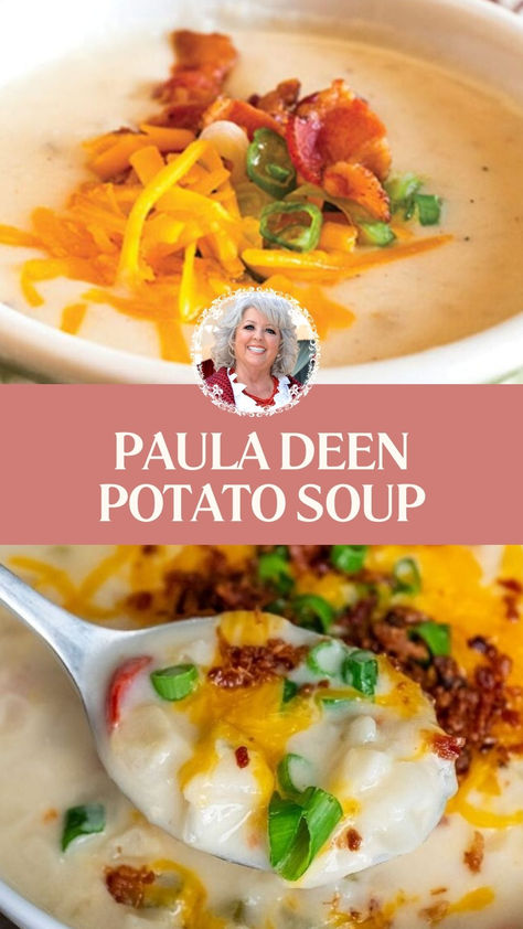 Paula Deen Potato Soup Crockpot Potato Soup Paula Deen, Potato Soup Made With Chicken Broth, Paula Deen Potato Soup Recipe, Paula Dean Potato Soup Easy, Trisha Yearwood Potato Soup, Paula Deans Potato Soup Recipe, Potato Soup With Cream Cheese Stove Top, Paula Deen Crockpot Potato Soup, Paula Deans Potato Soup Crock Pot