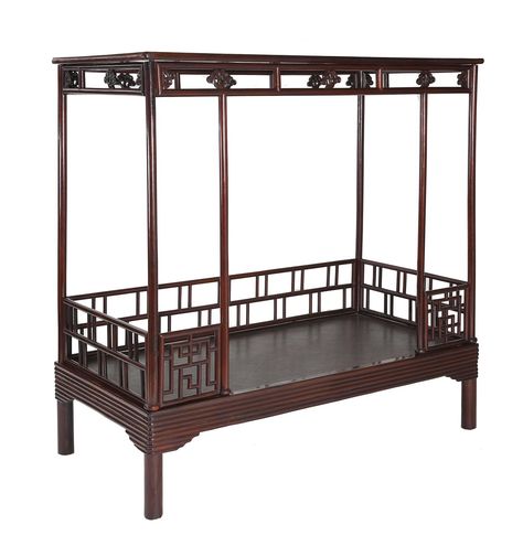 Antique 19th Century Chinese Ju Mu Six Post Canopy Bed, Suzhou  Dimensions 87in.Hx87in.Wx44in.D 221cmHx221cmWx112cmD Chinese Bed, Chinese Bedroom, Royal Bedroom, Antique Chinese Furniture, Chinese Furniture, Canopy Design, Bed Canopy, Canopy Bed, Ming Dynasty