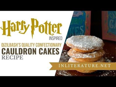 Cauldron Cakes | Harry Potter Series | In Literature #cauldroncakes Caldron Cakes Harry Potter, Cauldron Cakes Recipe, Cauldron Cakes Harry Potter, Movie Desserts, Whimsical Recipes, Storybook Kitchen, Harry Potter Cauldron, Confectionary Recipes, Cauldron Cakes