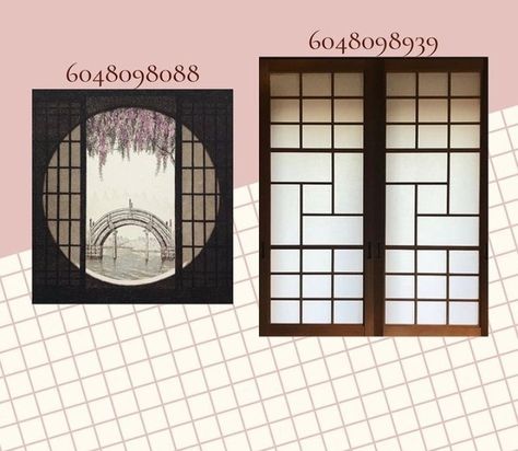 {Not Mine!<3} Bloxburg Japanese House, Japanese House Layout, Japanese Window, Modern Bloxburg House Ideas, Bloxburg House Ideas Modern, Modern Bloxburg House, Modern Decals, House Ideas Modern, Japanese Town