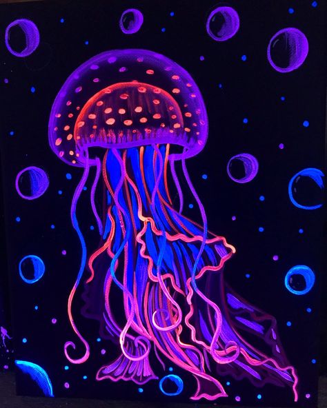 Hippie Kunst, Jellyfish Illustration, Octopus Painting, Jellyfish Painting, Jellyfish Drawing, Jellyfish Art, Psychadelic Art, Arte Alien, Trippy Painting