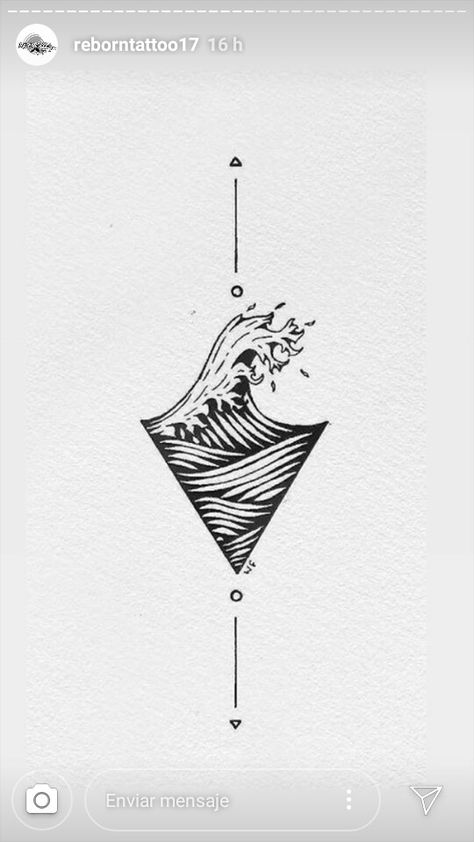 Symbolic Ocean Tattoos, River Symbol Tattoo, Geometric Sea Tattoo, Geometric Wave Tattoo, Tricep Tattoo Ideas, Tree Tattoo Drawings, Tricep Tattoo, Surfer Tattoo, Tricep Tattoos