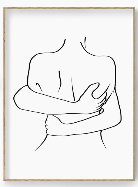 Line Art Lovers, Simple Line Art, Body Image Art, Drawings For Boyfriend, Body Art Photography, Easy Love Drawings, Line Art Design, Outline Art, Mini Drawings